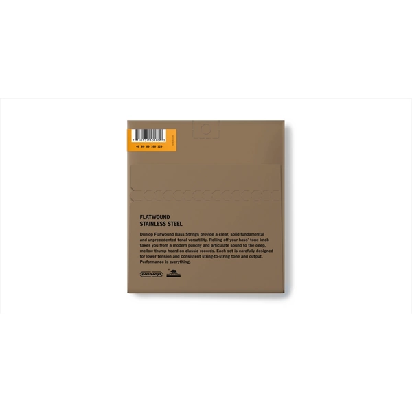 Dunlop DBFS40120S Corde basso Flatwound Light Scala corta Set/5
