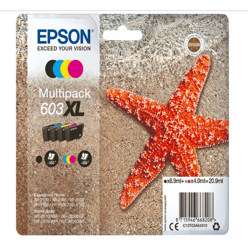 MULTIPACK 4 NERO E COLORI 603XL STELLA MARINA