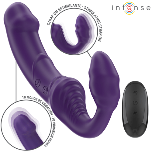 INTENSE FUN INTENSE - JILL DOPPIO VIBRATORE 20 CM VIOLA TELECOMANDO