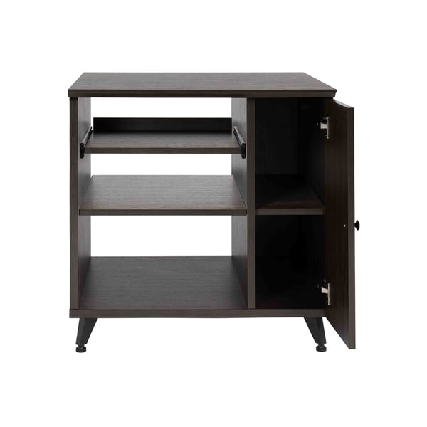 Gator Frameworks GFW-ELITESIDECAR-BRN Mobile rack sidecar cabinet in legno con finitura noce scuro<br>
