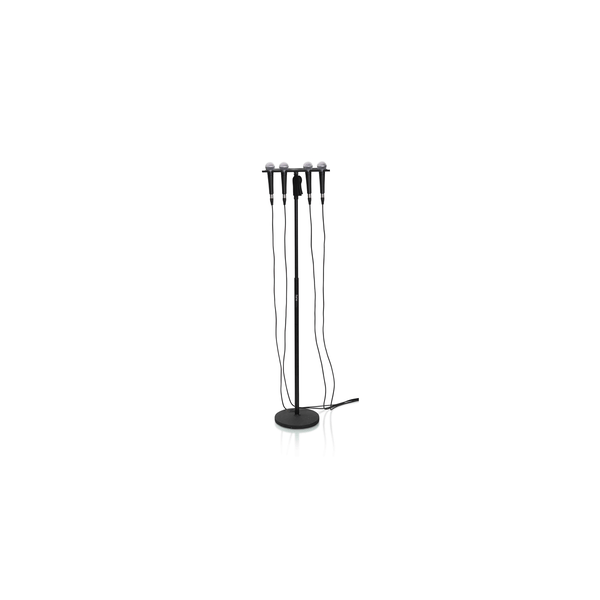 Gator Frameworks GFW-MIC-4TRAY Supporto multi-microfono per 4 microfoni<br>
