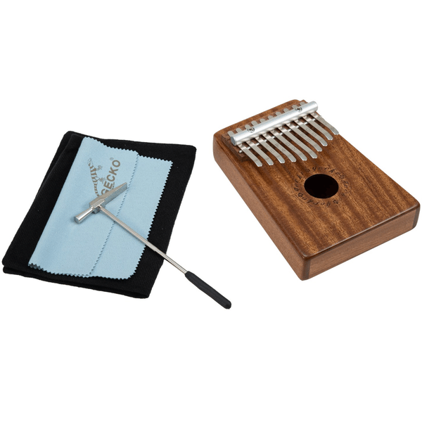 DIMAVERY KL-2 KALIMBA 10 TONI IN LEGNO CON CUSTODIA PANNO IN MICROFIBRA E MARTELLO