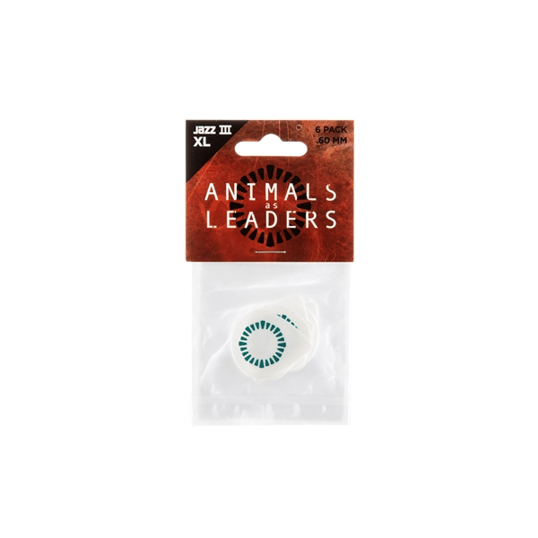 Dunlop AALP03 Animal As Leaders Tortex Jazz III XL, White .60mm Player's Pack/6