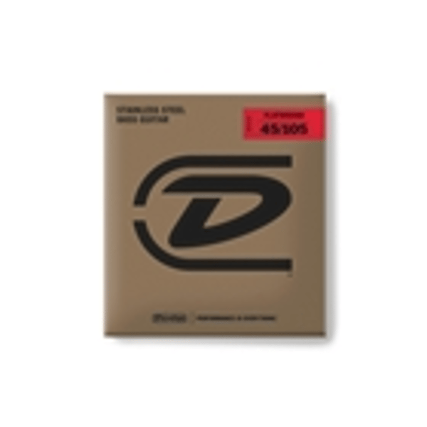 Dunlop DBFS45105 Corde Flatwound per basso 45-105 Medium-4/Set