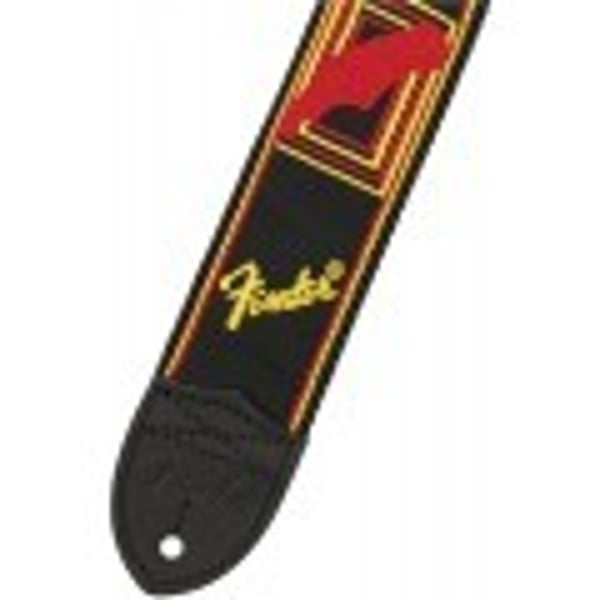 Tracolla Fender® 2" Monogrammed Black/Yellow/Red. Modello 0990681500