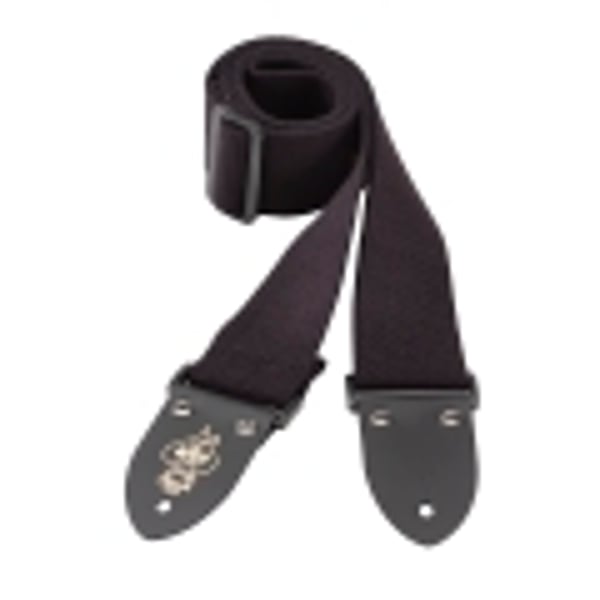 Tracolla d'Andrea serie ACE Cotton Web (Nero). Modello AC1 BK