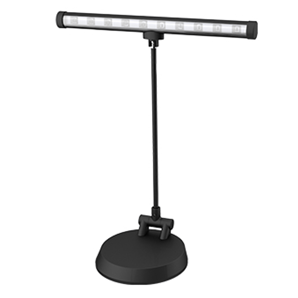 F-ZONE FL-9035 LAMPADA DA TAVOLO O PIANOFORTE A LED 10 LED A BATTERIE O ALIMENTATORE INCLUSO COLORE NERO