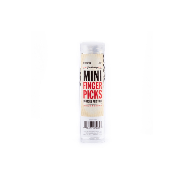 Dunlop 36R N/S MINI FINGER .018 - TUBO 20 PLETTRI