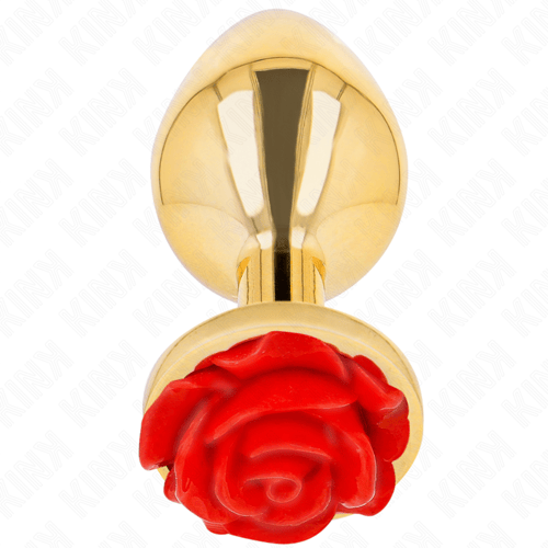 KINK PLEASURE PLUGS KINK - PLUG ANALE ORO ROSA ROSSO TAGLIA L
