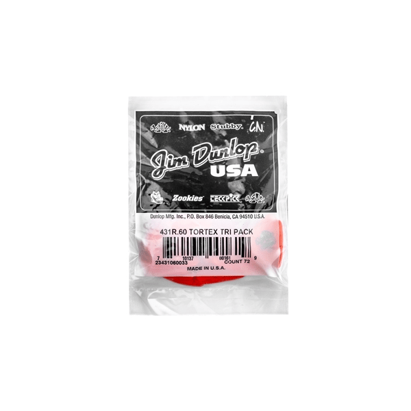 Dunlop 431R Tortex Trianlge Orange .60