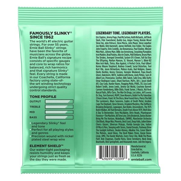 ERNIE BALL Slinky Nickel Wound 2229 - Hyper Slinky. Modello P02229