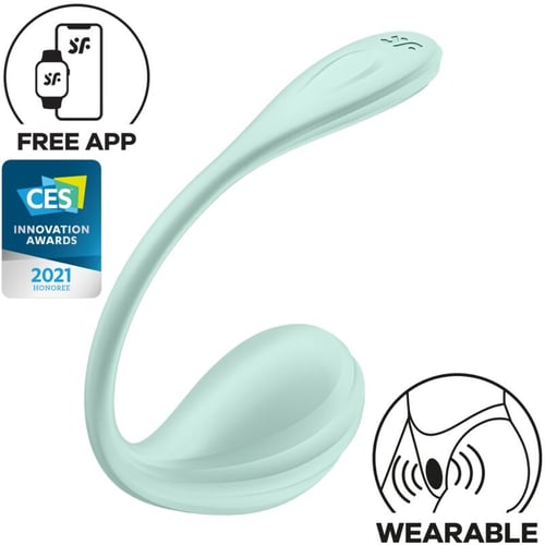 SATISFYER PARTNER SATISFYER - STIMOLATORE PUNTO G PETALE LISCIO VERDE ACQUA APP GRATUITA