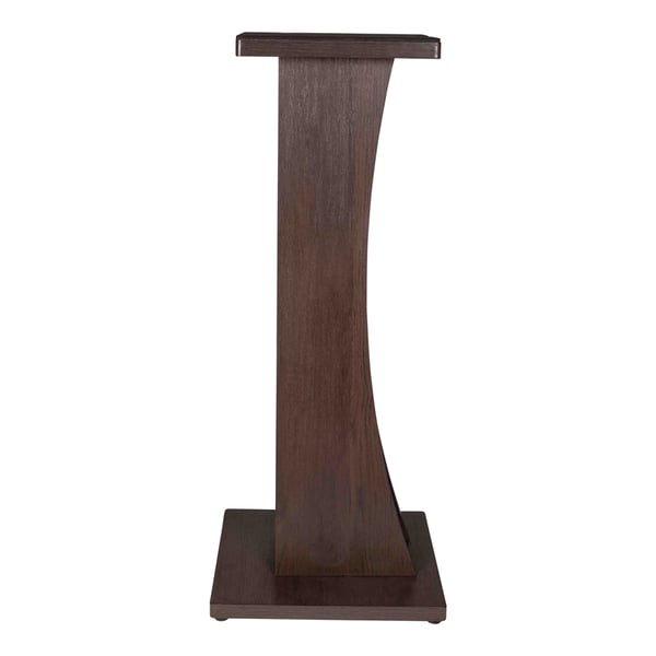Gator Frameworks GFW-ELITESPKSTMN-BRN Coppia di supporti per monitor da studio in legno con finitura marrone scuro<br>