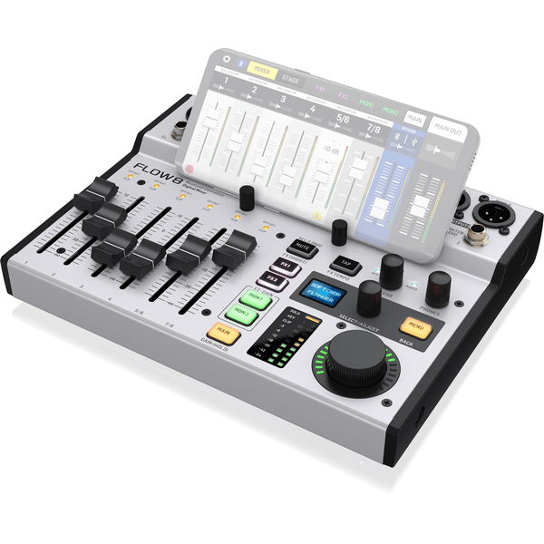 BEHRINGER FLOW 8 MIXER DIGITALE 8 INGRESSI AUDIO BLUETOOTH CONTROLLO APP 2 PROCESSORI EFFETTI USB