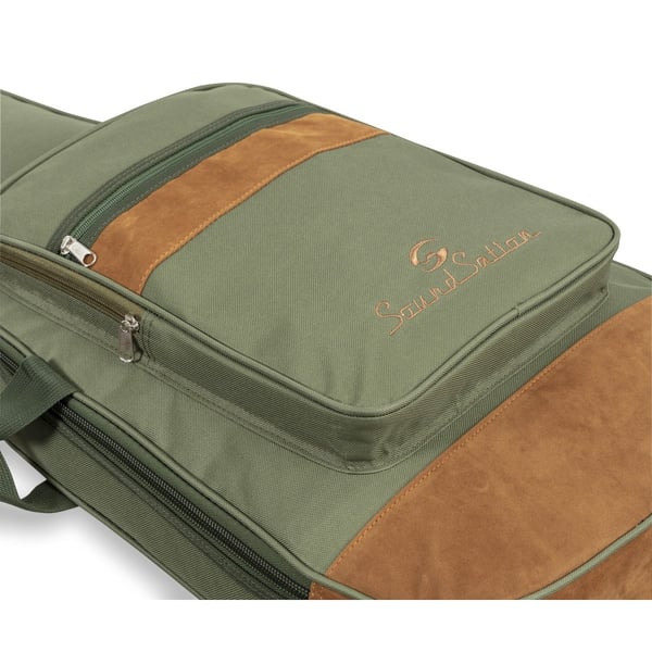 SOUNDSATION Borsa chitarra classica con inserti in pelle suede