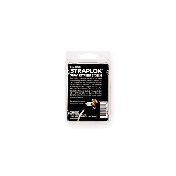 Dunlop SLS1035BN Straplok Dual Design Black Nickel