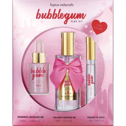 BIJOUX LOVE COSMETIQUES BIJOUX - INDISCRETS KIT BUBBLEGUM PLAY CON OLIO GEL E LUCIDA LABBRA