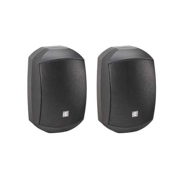 HELVIA Coppia di Diffusori 4" Passivi 2-Vie a Parete da Esterno, Nero