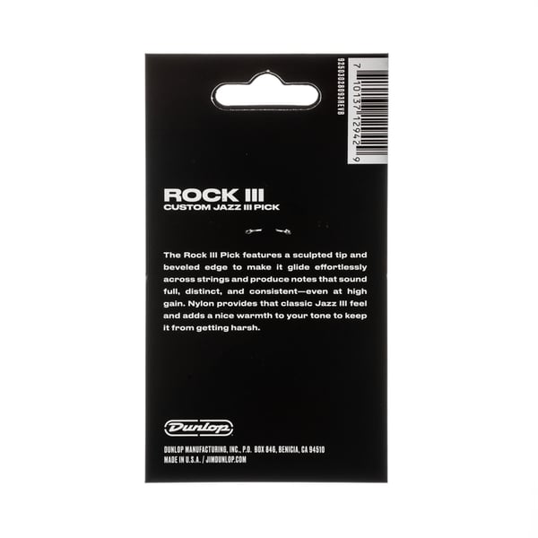 Dunlop 570P138 Rock III Custom Jazz III Pick 6pc