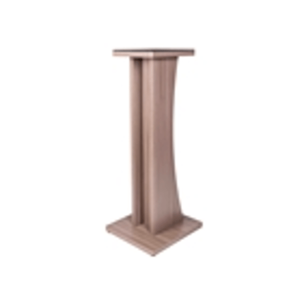 Gator Frameworks GFW-ELITESPKSTMN-GRY Coppia di supporti per monitor da studio in legno con finitura grigia Driftwood<br>