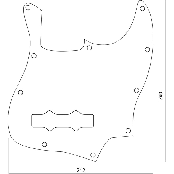 Yellow Parts EZ2102T Battipenna 3 Strati Jazz Bass® Style Tartarugato