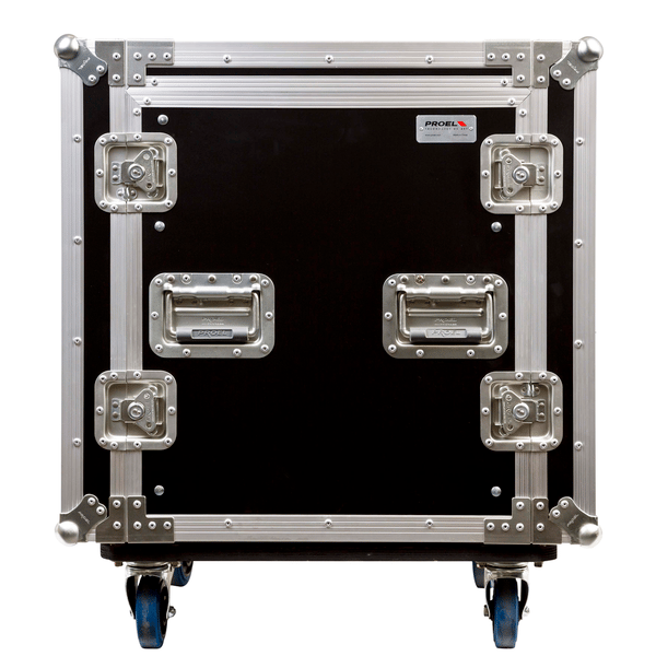 PROEL STAGE Custodia COMBO 19' 12U con portamixer 10U regolabile in altezza, profondità utile corpo 45cm.