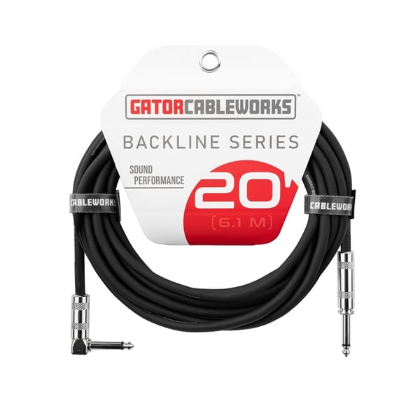 Gator Cableworks GCWB-INS-20RA Cavo strumento jack dritto/angolato 6 m Serie Backline
