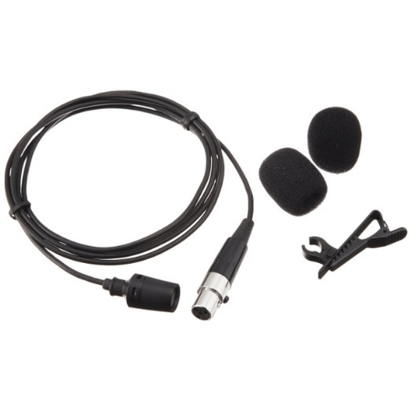 SHURE CENTRE SHURE CVL-BC-TQG MICROFONO WIRELESS CONDENSATORE LAVALIER + ANTIVENTO + CLIP PER ATTACCO ASTA + ANTIVENTO