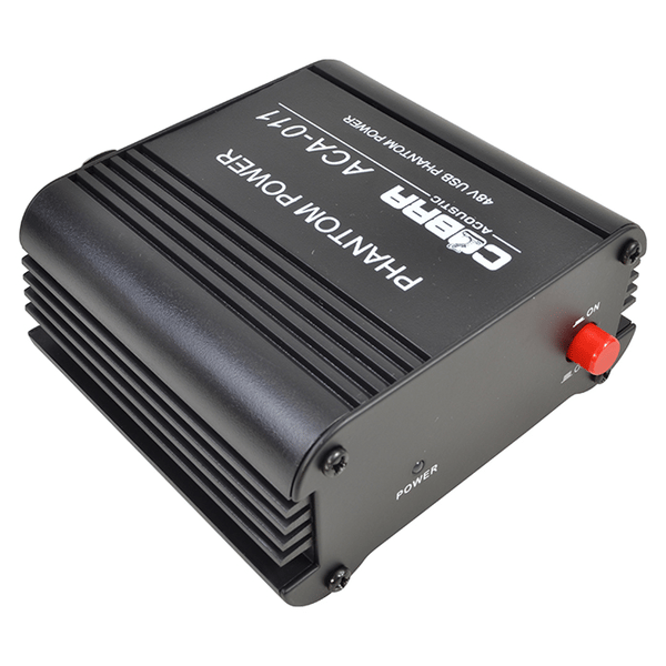 COBRA ACA-011 ALIMENTATORE PHANTOM +48V ESTERNO USB CON INTERRUTTORE ON - OFF CHASSIS IN METALLO
