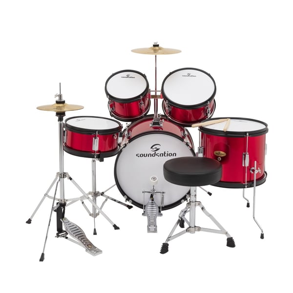Drum Set 5 pezzi junior metallizzato rosso Soundsation