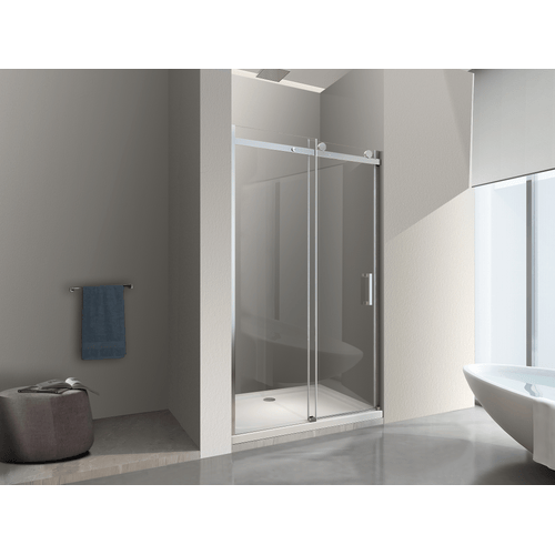 Porta doccia vetro 8 mm per installazione in nicchia Altezza 190 cm installazione reversibile cm 200 (regolabile 198-200,5)