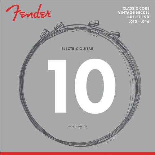 FENDER Set di Corde per Chitarra Elettrica Classic Core 3155R Vintage Nickel con con Bullet Ends (.010-.046)