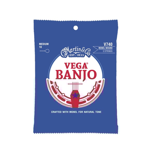 Martin & Co. V740 Vega Banjo Strings Medium Monel Wound