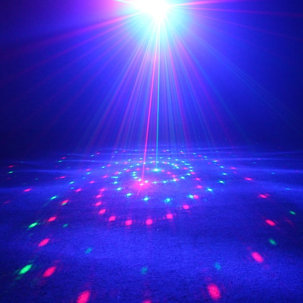 EXTREME WATER WAVE 12 DOPPIO EFFETTO LUCE RGB INDOOR + LASER RED GREEN 12 PATTERNS + TELECOMANDO