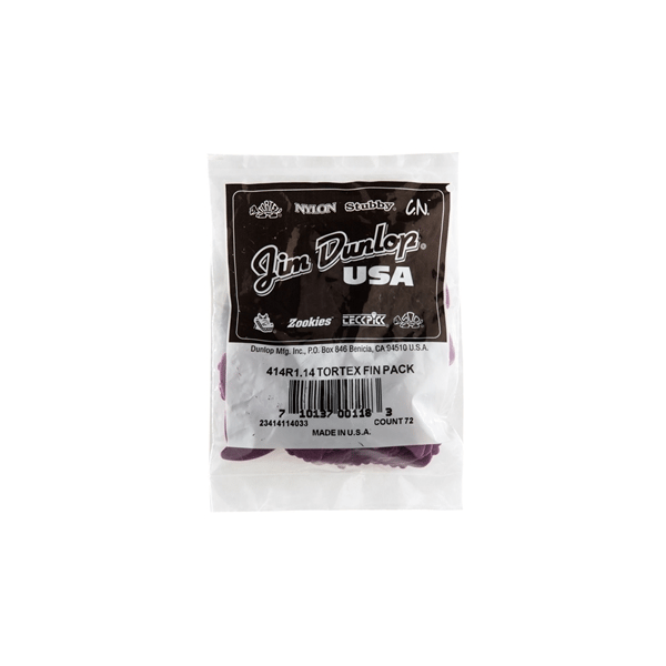 Dunlop 414R Tortex Fin Purple 1.14