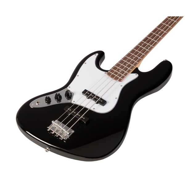 SOUNDSATION Basso elettrico mancino con pick up al ponte e al manico. Modello SPUR-LH BK