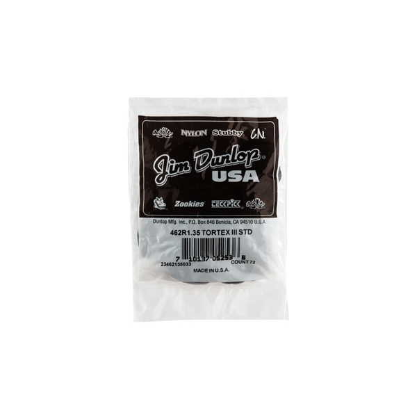 Dunlop 462R Tortex III Black 1.35