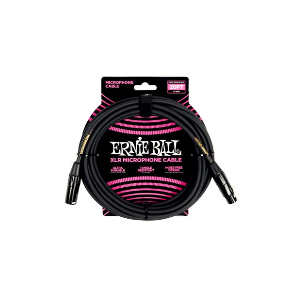 Ernie Ball 6388 Cavo Microfonico PVC nero 6 m