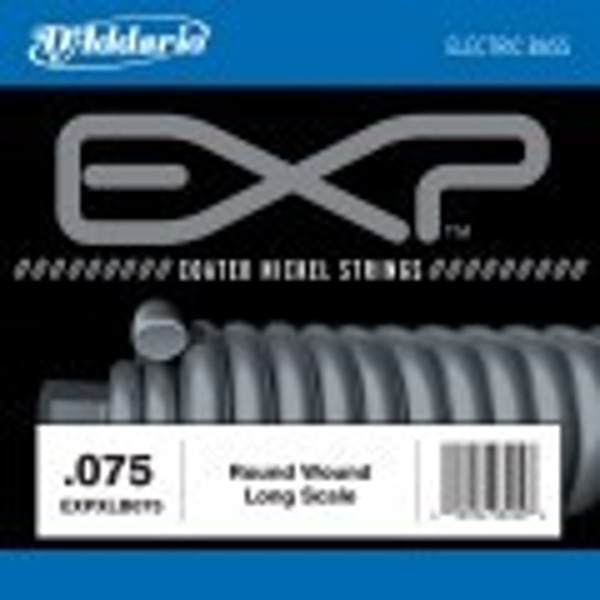 D'ADDARIO EXP Coated Nickel Round Wound Bass Guitar Single String, .075. Modello EXP-XLB-075