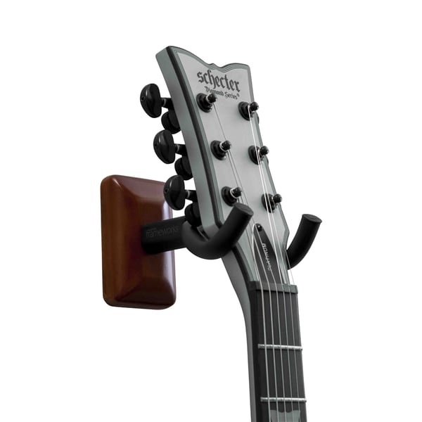 Gator Frameworks GFW-GTR-HNGRMHG Supporto a muro per chitarra con piastra mogano<br>