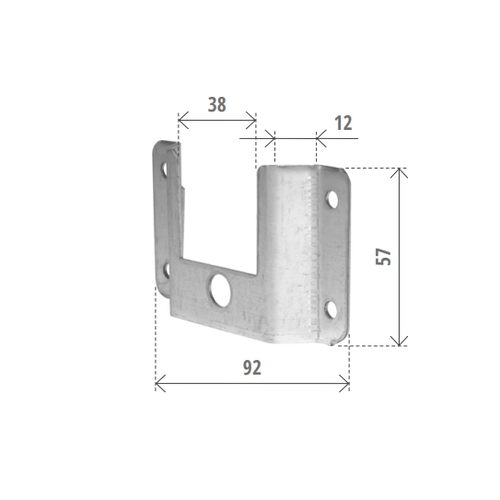 SUPPORTO A CASSONETTO C/CUSCINETTO QUADRO FERRO ZINCATO