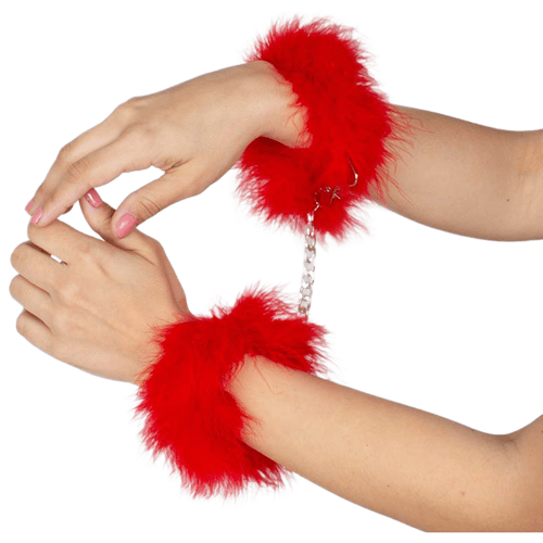 SECRETPLAY 100% FETISH GIOCO SEGRETO - MANETTE MARABOU ROSSO