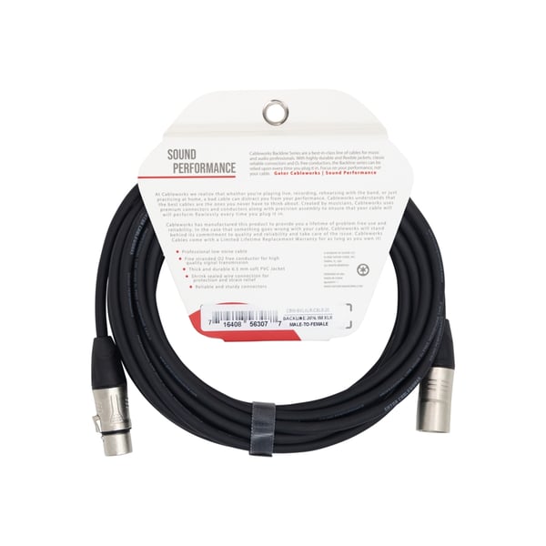 Gator Cableworks GCWB-XLR-20 Cavo XLR 6 m Serie Backline