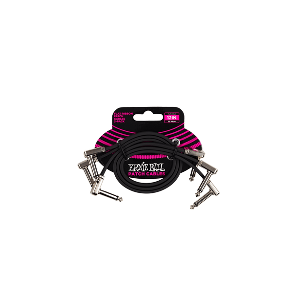 Ernie Ball 6222 Flat Ribbon Patch Cable 30,48 cm Pacco da 3