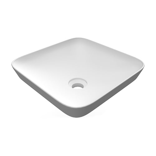 Lavabo da incasso quadrato senza foro variant 36x36 cm