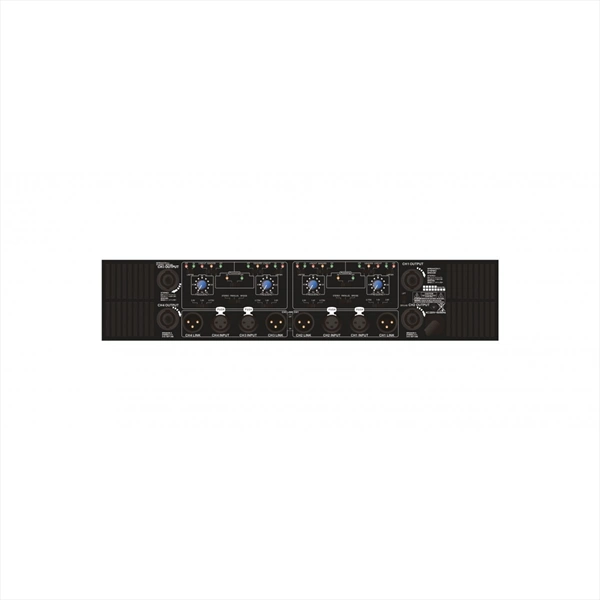 HELVIA Amplificatore 4-Canali a Bassa Impedenza con Crossover 4x800W. Modello ZEUS 804X
