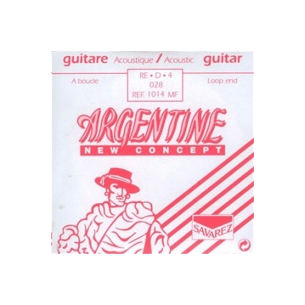 Argentine 1014MF Corda singola RE-4 Avvolta in Acciaio Loop End Chitarra Gypsy