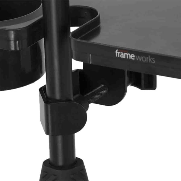 Gator Frameworks GFW-MICACCTRAY Vassoio per accessori con portabicchiere per asta microfonica&lt;br&gt;