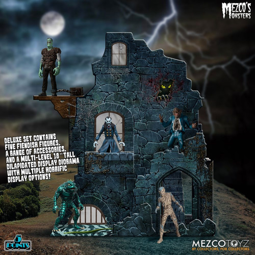 Mezco's Monsters Figuras 5 Points Tower of Fear Deluxe Box Set 9 cm