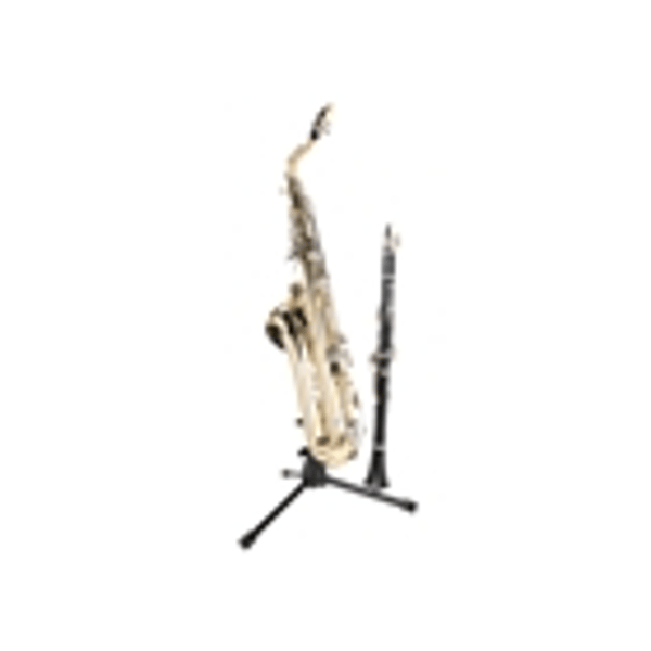 Gator Frameworks GFW-BNO-SAXFLU Supporto a treppiede per sax alto/tenore con attacco per clarinetto o flauto<br>